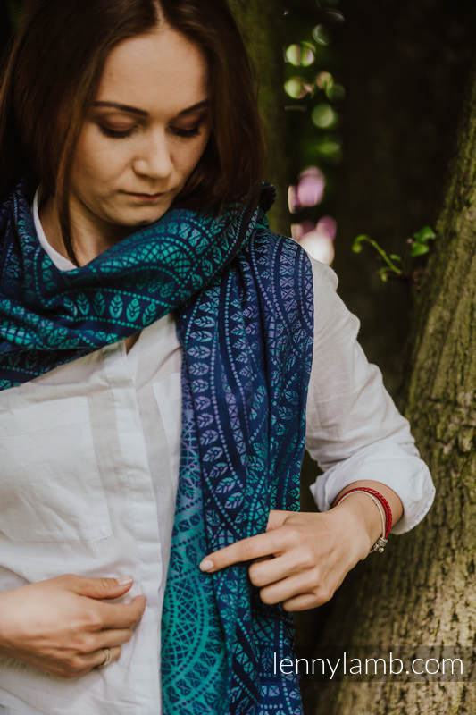 Lenny Lamb - Shawl made of wrap fabric (100% cotton) - PEACOCK'S TAIL - PROVANCE PEACOCK S TAIL PROVANCE