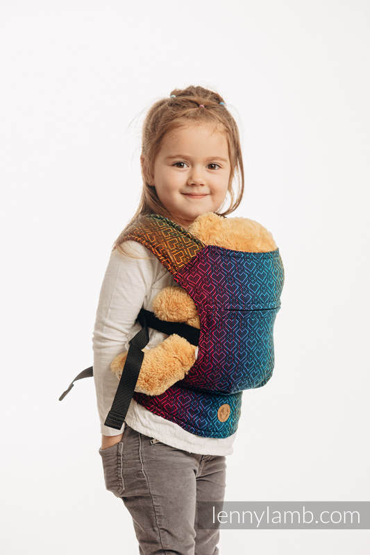 Lenny Lamb - Doll Carrier made of woven fabric (100% cotton) - BIG LOVE RAINBOW DARK BIG LOVE RAINBOW DARK