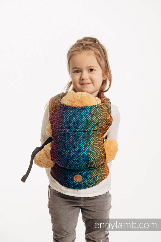 Lenny Lamb - Doll Carrier made of woven fabric (100% cotton) - BIG LOVE RAINBOW DARK BIG LOVE RAINBOW DARK