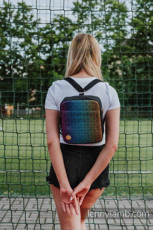 Lenny Lamb - Backpack/Crossbody Bag 2in1  SPORTY SPORTY BIG LOVE RAINBOW DARK