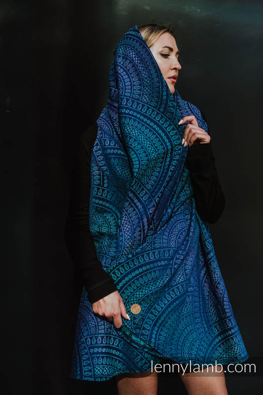 Lenny Lamb - Long Cardigan - Plus size  - PEACOCK'S TAIL PROVANCE (89% cotton PEACOCK S TAIL PROVANCE