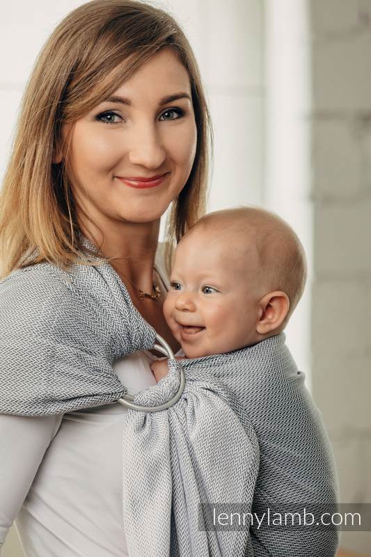 Lenny Lamb - Ring Sling LITTLE HERRINGBONE GREY B