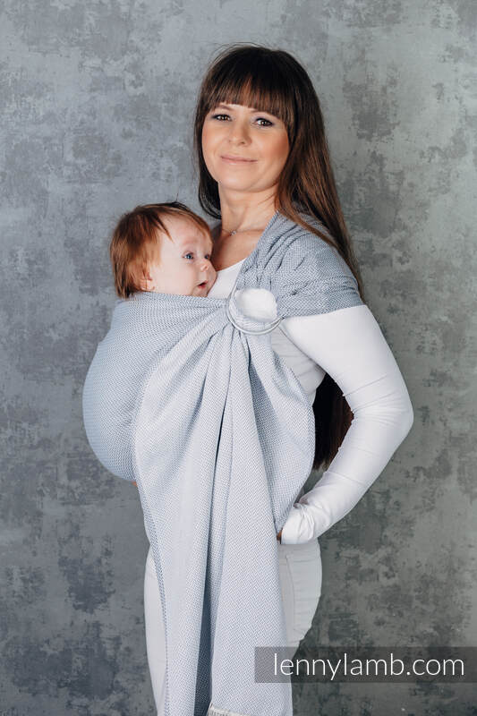 Lenny Lamb - Ring Sling LITTLE HERRINGBONE GREY B