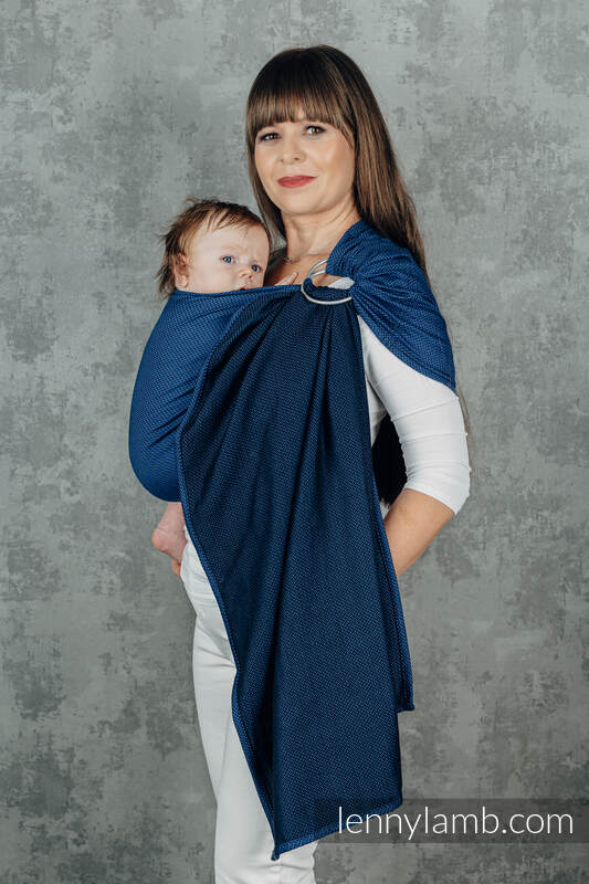 Lenny Lamb - Ring Sling - COBALT - 100% Cotton - Herringbone Weave -  with gathered shoulder - standard 1.8m (grade B) COBALT B