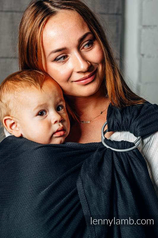 Lenny Lamb - Ring Sling LITTLE HERRINGBONE EBONY BLACK