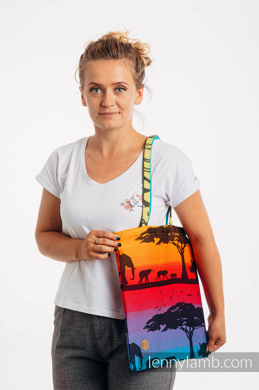 Lenny Lamb - Shopping bag made of wrap fabric (100% cotton) - RAINBOW SAFARI 2.0 RAINBOW SAFARI