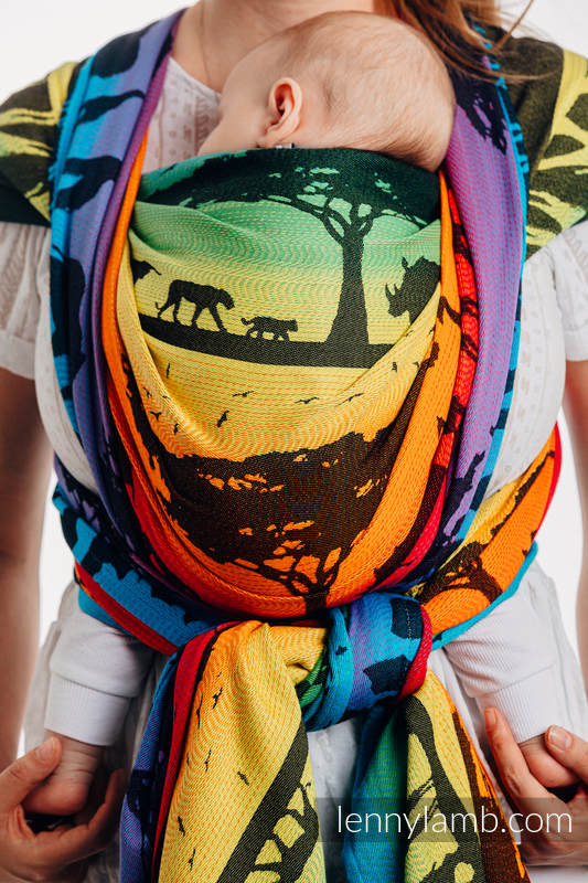 Lenny Lamb - Тъкан слинг-шал RAINBOW SAFARI XS