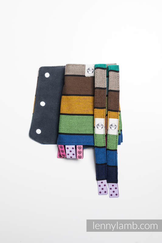 Lenny Lamb - Drool Pads & Reach Straps Set CAROUSEL OF COLORS