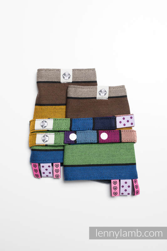 Lenny Lamb - Drool Pads & Reach Straps Set CAROUSEL OF COLORS