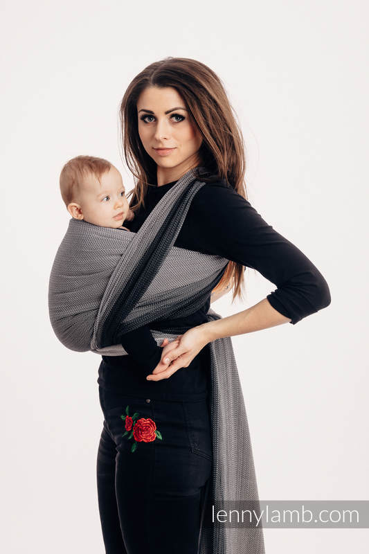 Lenny Lamb - Тъкан слинг-шал LITTLE HERRINGBONE OMBRE GREY L B Lenny Lamb - Тъкан слинг-шал LITTLE HERRINGBONE OMBRE GREY L B