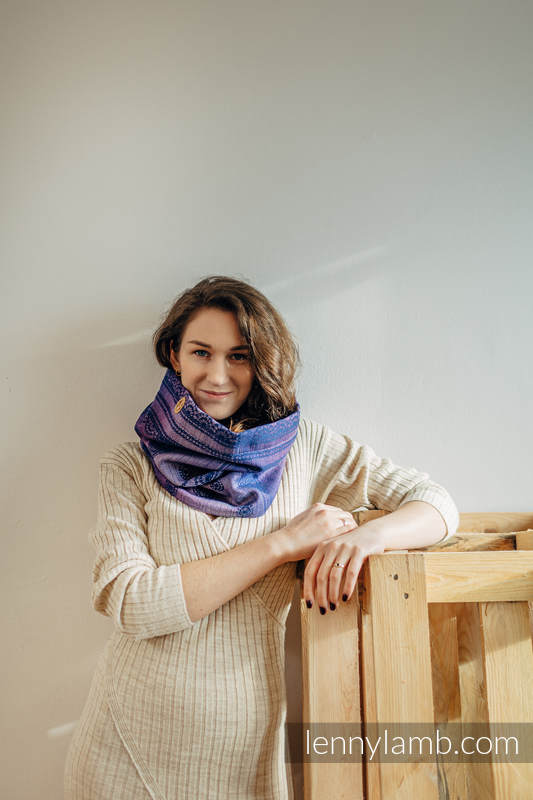 Lenny Lamb - Snood Scarf (Outer fabric - 65% cotton 25% linen 10% tussah silk; Lining - 100% cotton) - SPACE LACE & SUGILITE SPACE LACE SUGILITE