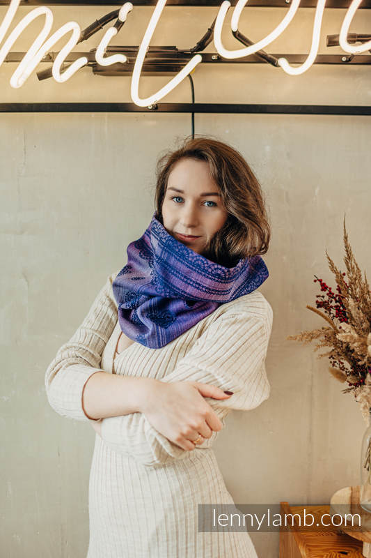 Lenny Lamb - Snood Scarf (Outer fabric - 65% cotton 25% linen 10% tussah silk; Lining - 100% cotton) - SPACE LACE & SUGILITE SPACE LACE SUGILITE