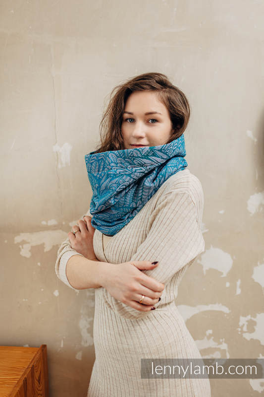 Lenny Lamb - Snood Scarf (Outer fabric - 59% cotton WILD SOUL LIBERTY TURQUOISE