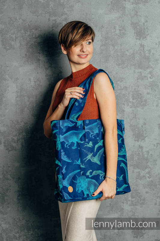 Lenny Lamb - Shoulder bag made of wrap fabric (100% cotton) - JURASSIC PARK - EVOLUTION  - standard size 37cmx37cm JURASSIC PARK EVOLUTION