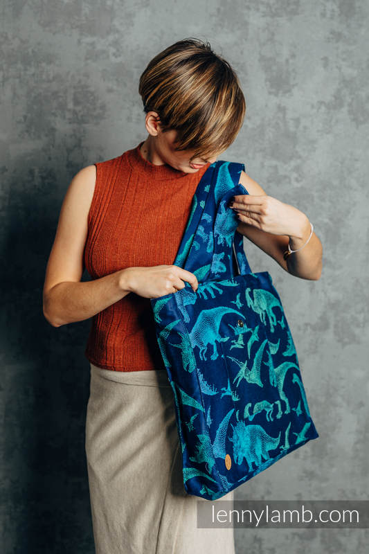Lenny Lamb - Shoulder bag made of wrap fabric (100% cotton) - JURASSIC PARK - EVOLUTION  - standard size 37cmx37cm JURASSIC PARK EVOLUTION