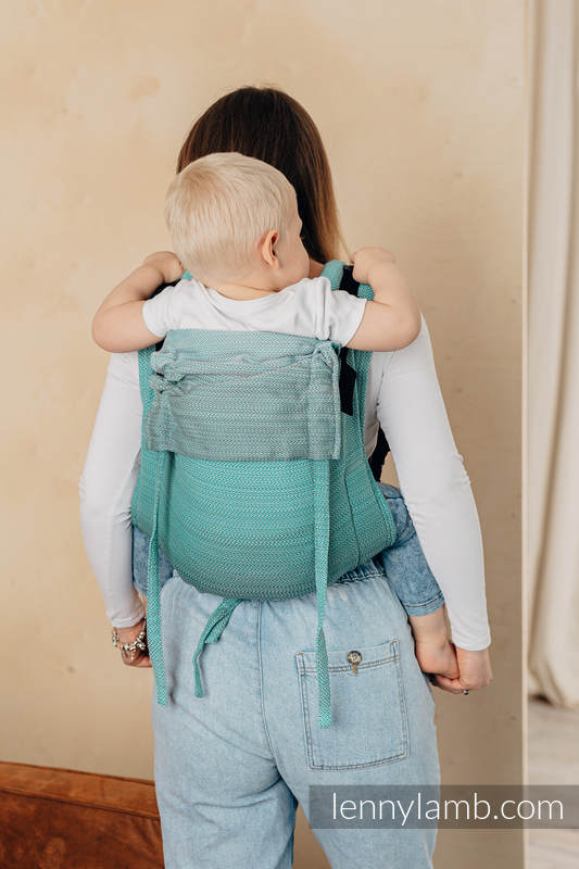 Lenny Lamb - Lenny Buckle Onbuhimo baby carrier LITTLE HERRINGBONE OMBRE GREEN