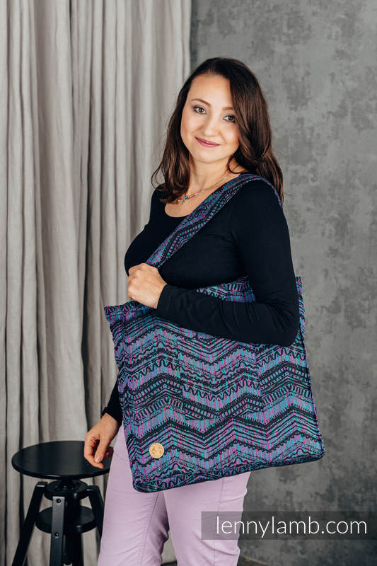 Lenny Lamb - Shoulder bag made of wrap fabric (100% cotton) - BOHO - ECLECTIC - standard size 37cmx37cm BOHO ECLECTIC Lenny Lamb - Shoulder bag made of wrap fabric (100% cotton) - BOHO - ECLECTIC - standard size 37cmx37cm BOHO ECLECTIC