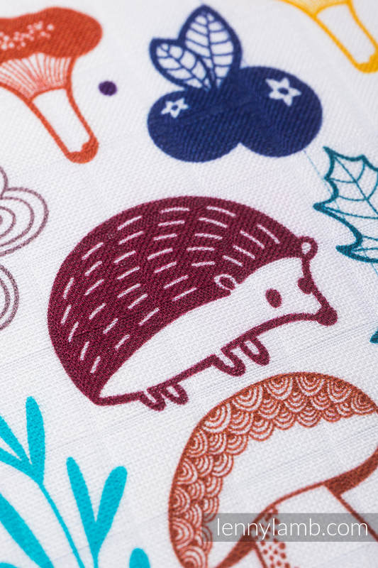 Lenny Lamb - Muslin Square - UNDER THE LEAVES - HEDGEHOG UNDER THE LEAVES HEDGEHOG