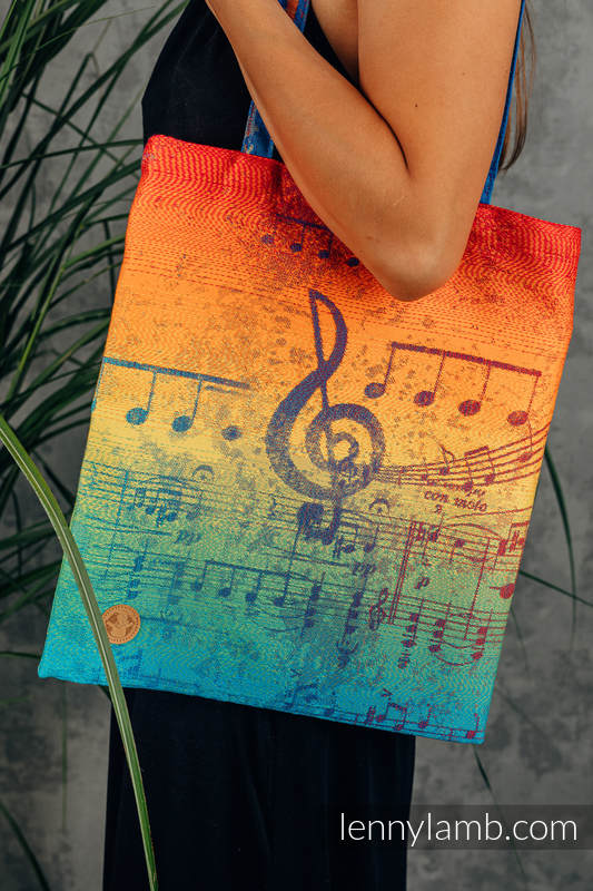 Lenny Lamb - Shopping bag made of wrap fabric (100% cotton) - RAINBOW SYMPHONY  RAINBOW SYMPHONY