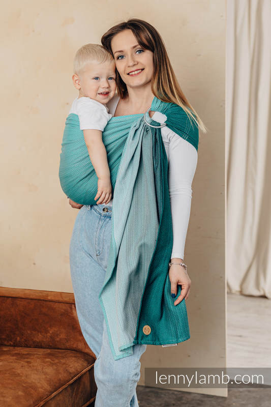 Lenny Lamb - Ring Sling LITTLE HERRINGBONE OBMRE GREEN B