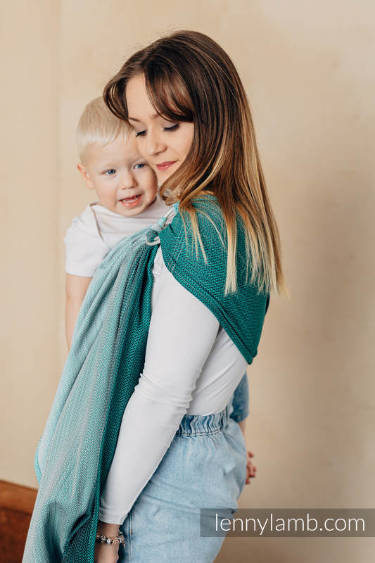 Lenny Lamb - Ring Sling LITTLE HERRINGBONE OBMRE GREEN B