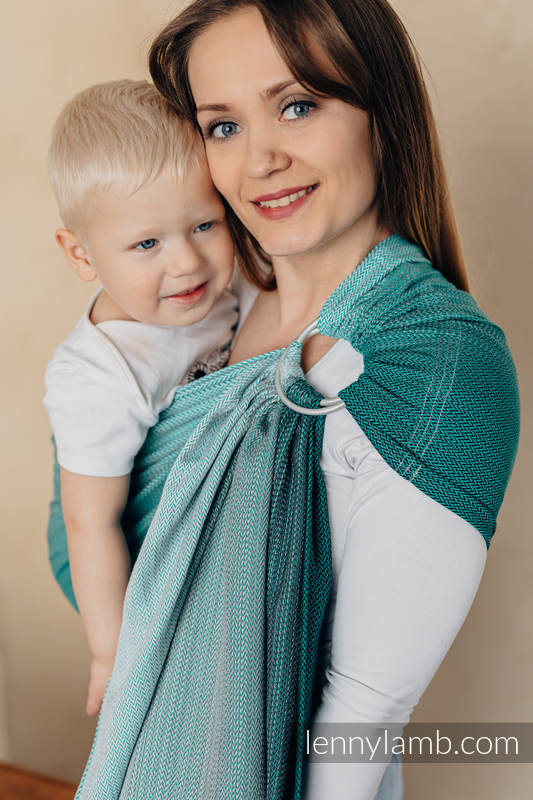 Lenny Lamb - Ring Sling LITTLE HERRINGBONE OBMRE GREEN B