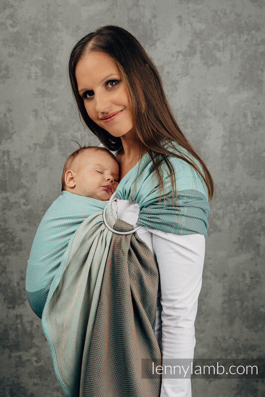 Lenny Lamb - My First Ring Sling LITTLE HERRINGBONE BABY MINT