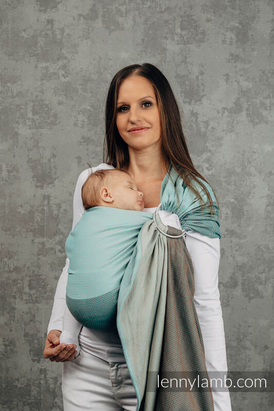 Lenny Lamb - My First Ring Sling LITTLE HERRINGBONE BABY MINT