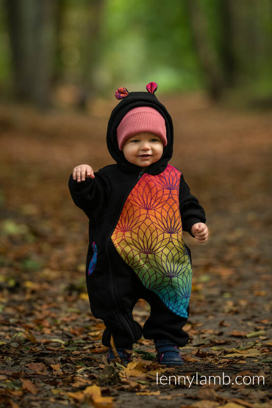 Lenny Lamb - Bear Romper - size 104 - Black & Rainbow Lotus 