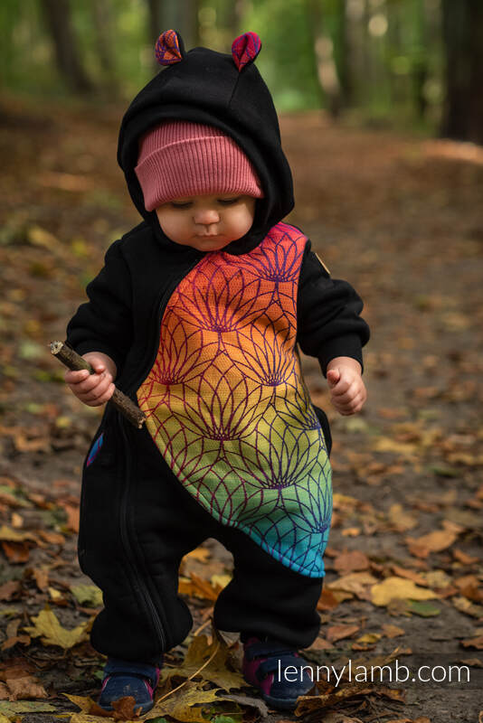 Lenny Lamb - Bear Romper - size 104 - Black & Rainbow Lotus 