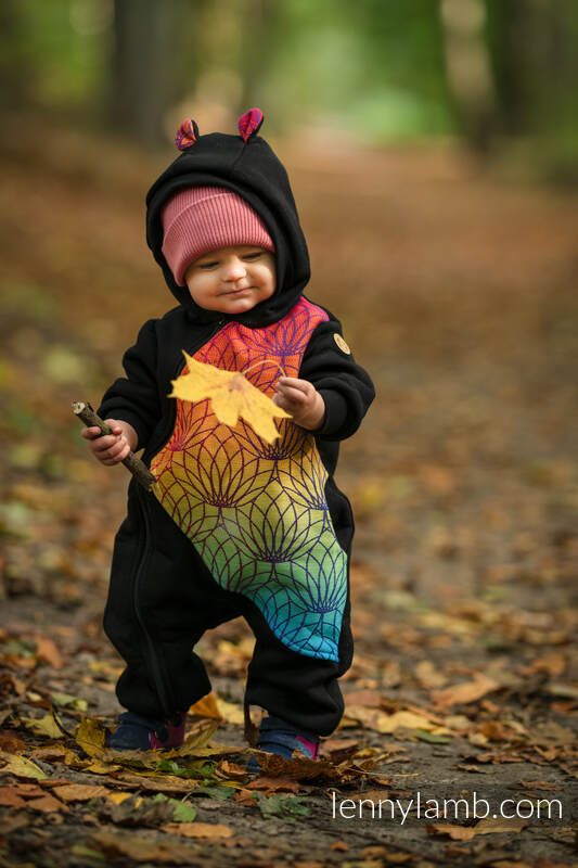 Lenny Lamb - Bear Romper - size 110 - Black & Rainbow Lotus 