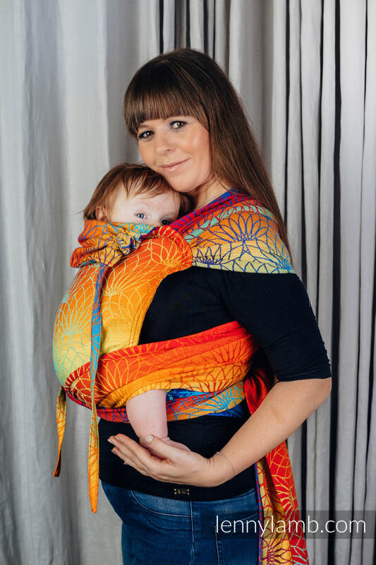 Lenny Lamb - WRAP-TAI carrier Mini with hood/ jacquard twill / 100% cotton / RAINBOW LOTUS WRAP TAI RAINBOW LOTUS