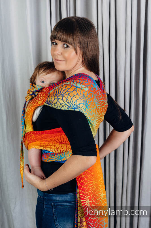 Lenny Lamb - WRAP-TAI carrier Mini with hood/ jacquard twill / 100% cotton / RAINBOW LOTUS WRAP TAI RAINBOW LOTUS