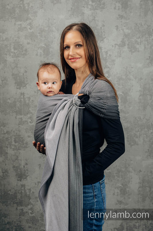 Lenny Lamb - Ring Sling LITTLE HERRINGBONE OBMRE GREY B Lenny Lamb - Ring Sling LITTLE HERRINGBONE OBMRE GREY B