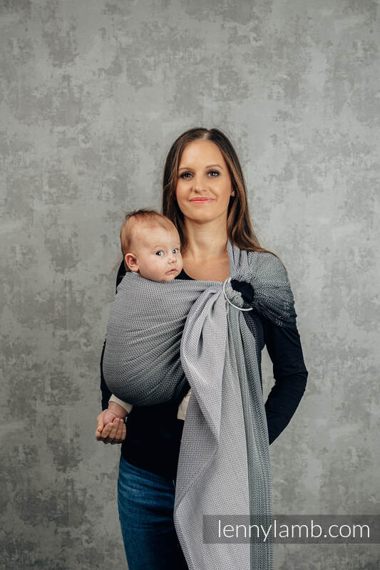 Lenny Lamb - Ring Sling LITTLE HERRINGBONE OBMRE GREY B