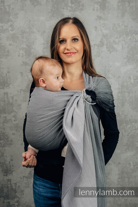 Lenny Lamb - Ring Sling LITTLE HERRINGBONE OBMRE GREY B