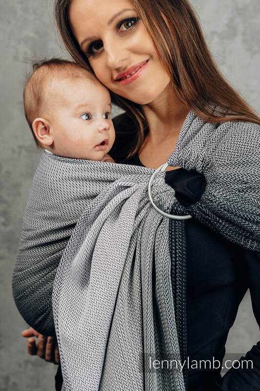 Lenny Lamb - Ring Sling LITTLE HERRINGBONE OBMRE GREY B