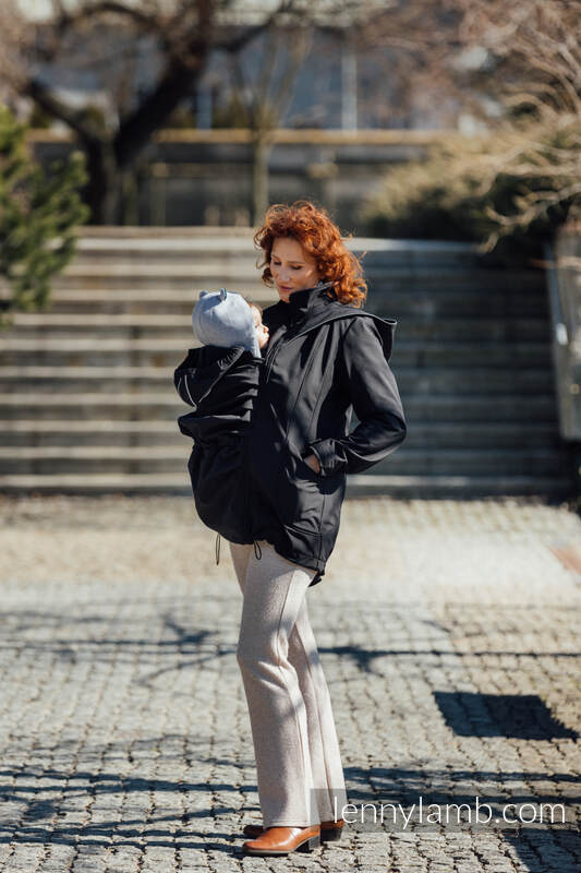 Lenny Lamb - Softshell Babywearing Coat - Black - size L L