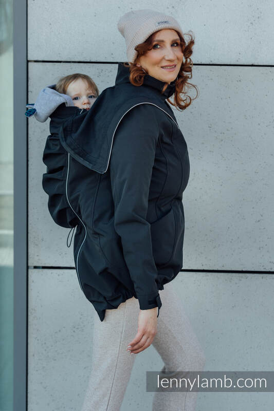 Lenny Lamb - Softshell Babywearing Coat - Black - size L L