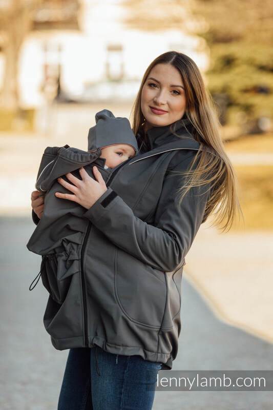 Lenny Lamb - Softshell Babywearing Coat - Grey - size L L