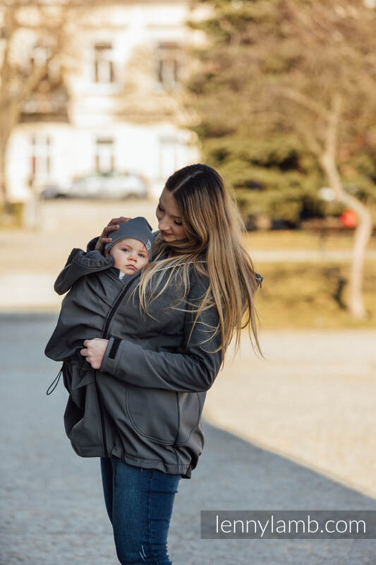 Lenny Lamb - Softshell Babywearing Coat - Grey - size S S