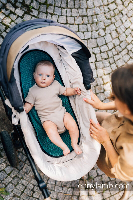 Lenny Lamb - Anti-sweat pram liner (for a bassinet) - EMERALD EMERALD