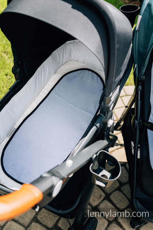 Lenny Lamb - Anti-sweat pram liner (for a bassinet) - LITTLE HERRINGBONE GREY LITTLE HERRINGBONE GREY