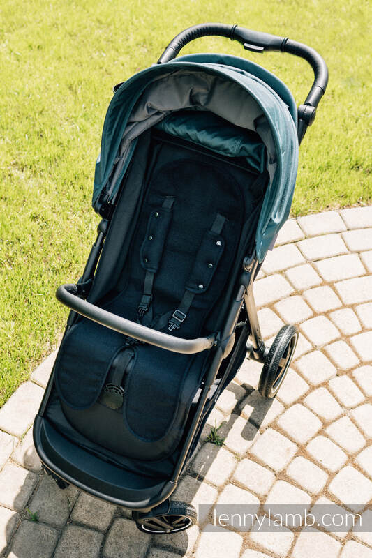 Lenny Lamb - Anti-sweat pram liner (for a stroller) - LITTLE HERRINGBONE EBONY BLACK LITTLE HERRINGBONE EBONY BLACK