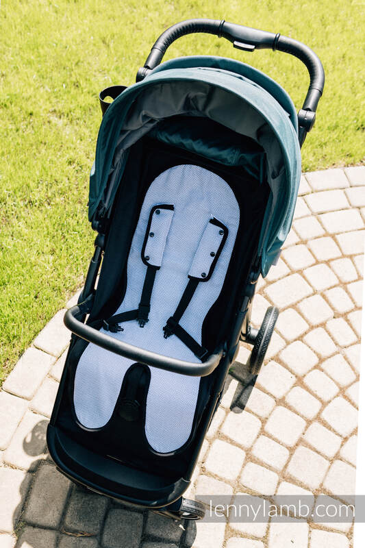 Lenny Lamb - Anti-sweat pram liner (for a stroller) - LITTLE HERRINGBONE GREY LITTLE HERRINGBONE GREY