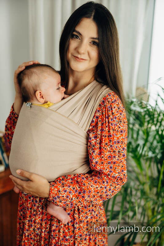 Lenny Lamb - Stretchy/Elastic Baby Sling - Nude Beige - standard size 5.0 m (grade B) B Lenny Lamb - Stretchy/Elastic Baby Sling - Nude Beige - standard size 5.0 m (grade B) B