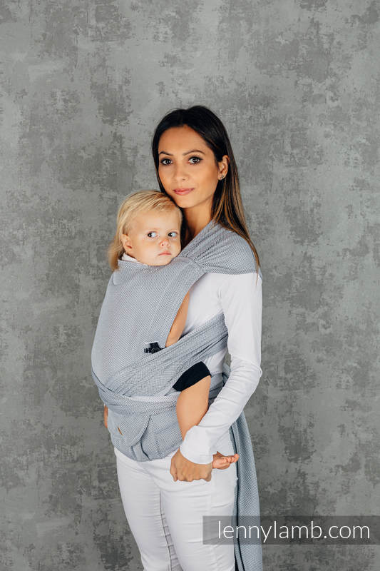 Lenny Lamb - My First Baby Carrier - LennyHybrid Half Buckle LITTLE HERRINGBONE GREY B Lenny Lamb - My First Baby Carrier - LennyHybrid Half Buckle LITTLE HERRINGBONE GREY B