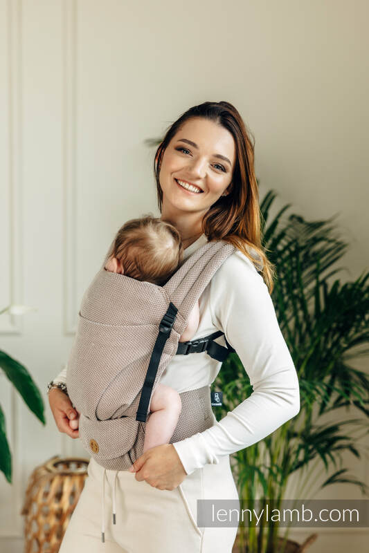 Lenny Lamb - My First Baby Carrier - LennyLight LITTLE HERRINGBONE ALMOND B
