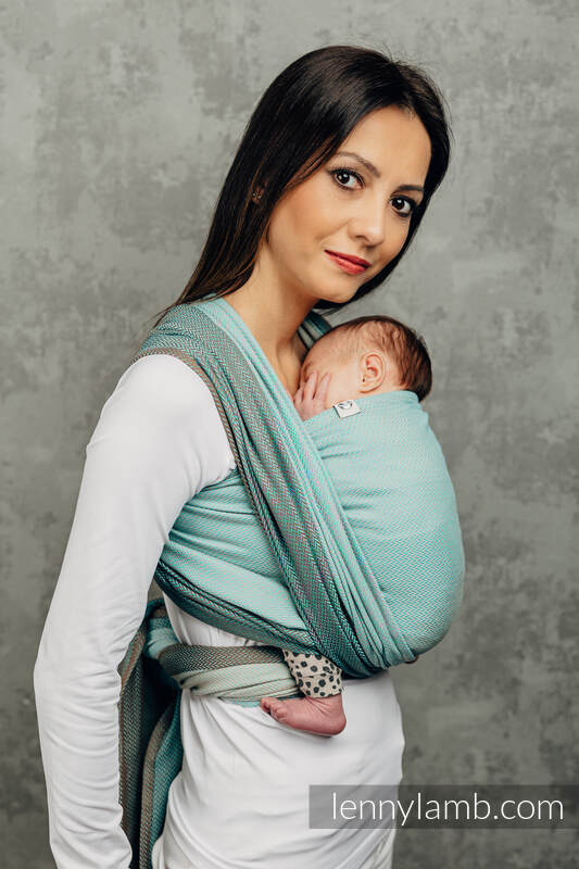 Lenny Lamb - My First Baby Sling LITTLE HERRINGBONE BABY MINT XS B Lenny Lamb - My First Baby Sling LITTLE HERRINGBONE BABY MINT XS B