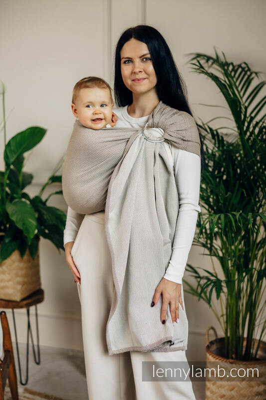 Lenny Lamb - Ring Sling LITTLE HERRINGBONE ALMOND B Lenny Lamb - Ring Sling LITTLE HERRINGBONE ALMOND B